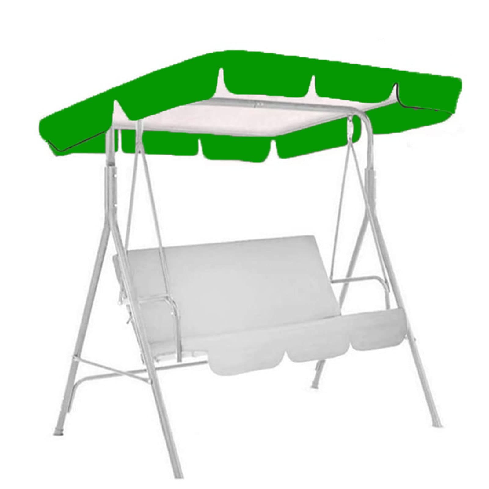 SPXMQSS 2-3 Seater Swing Canopy Replacement, Swing Seat Canopy Dustproof And Waterproof, Sun Protection Swing Replacement Canopy For Outdoor Terrace Garden (Green 195 * 125 * 15cm)