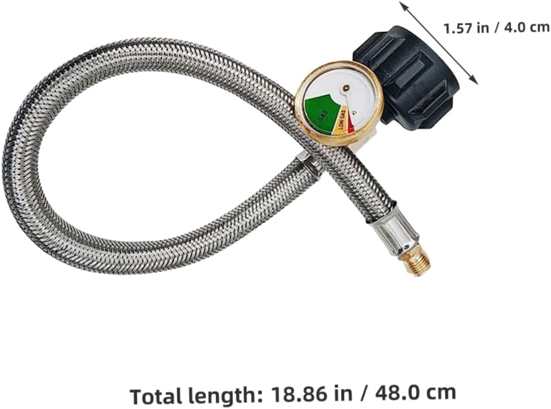 VOSAREA 2pcs Stainless Steel Gas Connection Pipe Rv Propane Tank Hoses Quick Connect Hose for Rv