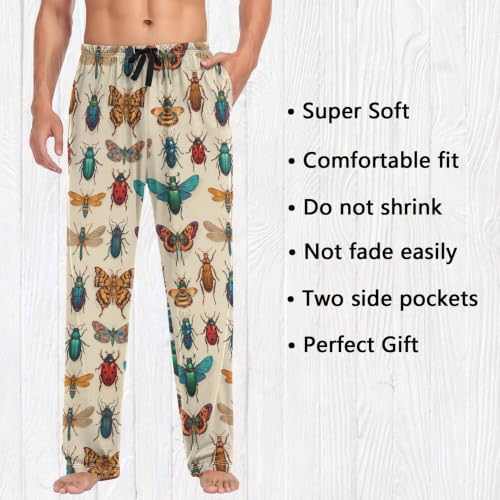Image of Fisyme Mens Pajama Pants Men's Pajama Bottoms Soft Sleep Lounge Pj Pants