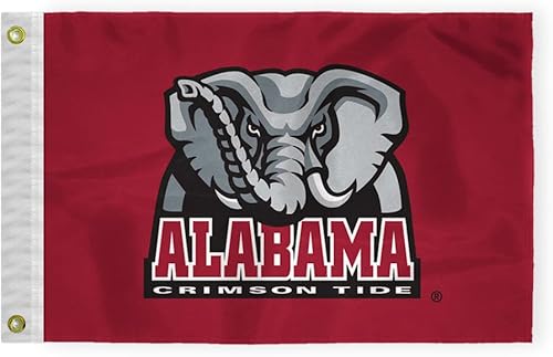 Miniatura 10 de AGAS - Banderas de marea carmesí con logotipo de elefante de la Universidad de Alabama, 3 x 5 pies, nailon 200D impreso de doble cara con ojales de