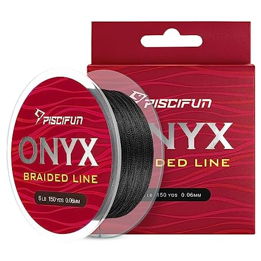 Piscifun Onyx Braided Fishing Line Advanced Superline Braid Lines 150Yd 80lb Black