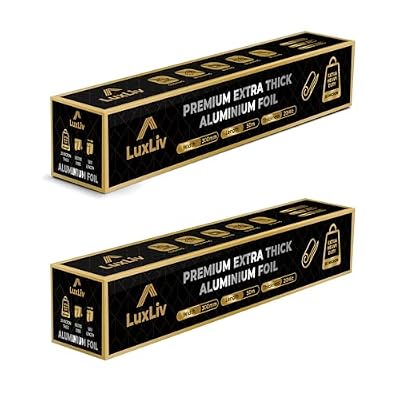 LuxLiv - Rollo de papel de aluminio para cocina (100 m, 50 m, 20 micras de grosor, 30 cm de ancho) | Ya disponible en tu tienda friki favorita! En mundofriki.es! LuxLiv - Rollo de papel de aluminio para cocina (100 m, 50 m, 20 micras de grosor, 30 cm de ancho) | Ya disponible en tu tienda friki favorita! En mundofriki.es!