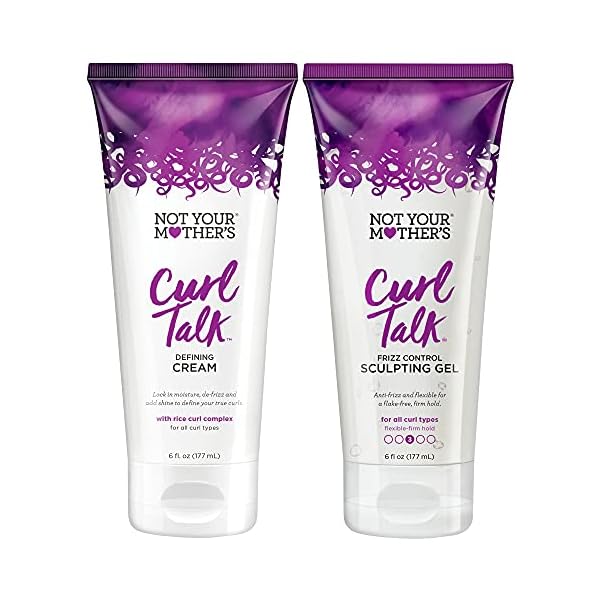 Not Your Mother's Curl Talk Frizz Control Sculpting Gel and Defining Cream (2-Pack) - 6 fl oz - Formulated with Rice Curl Complex - For All Curly Hair Types