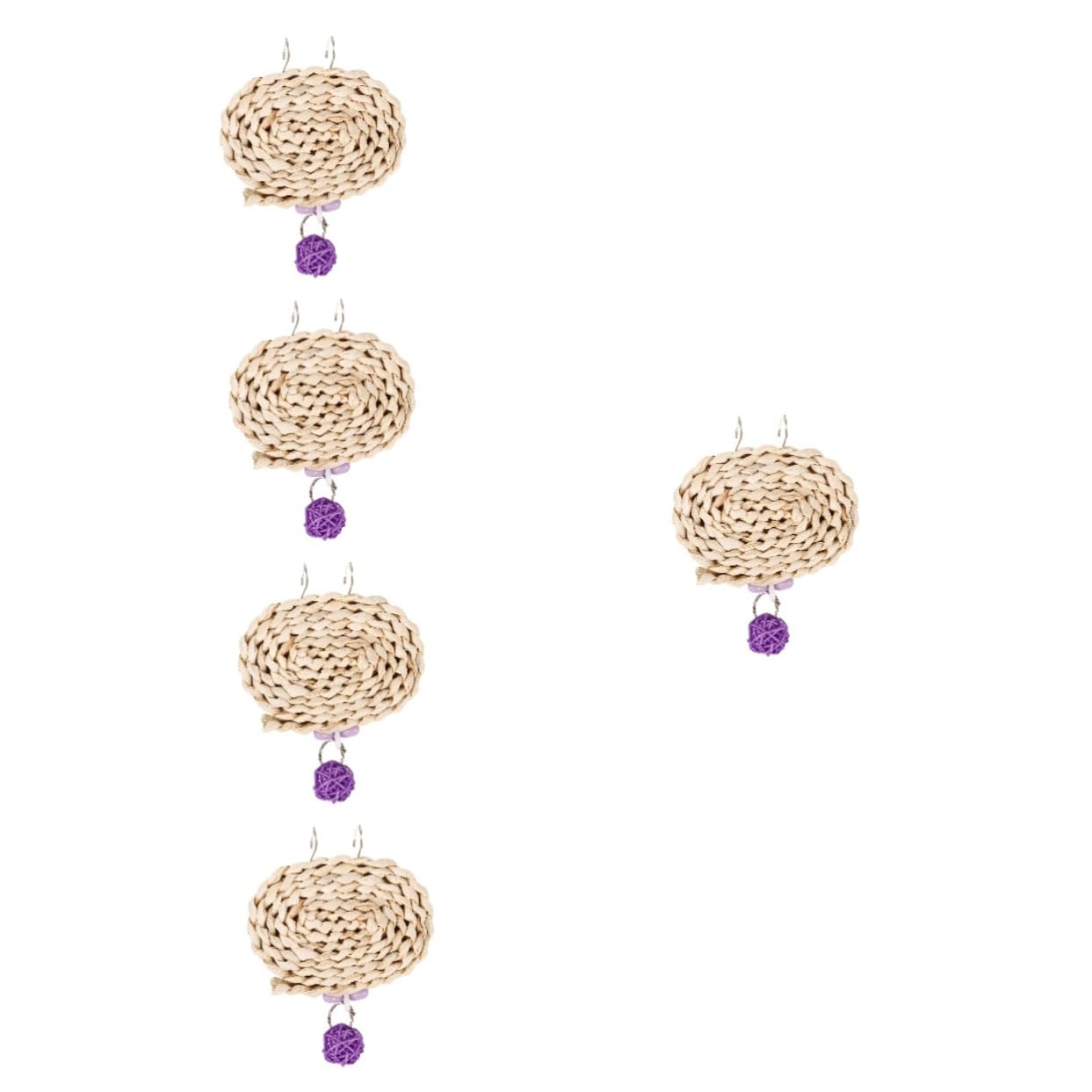 Sosoport 5stücke Papageien Kauspielzeug Hängendes Vogelspielzeug Für Wellensittiche Und Papageien Für Zähneknirschen Und Training Leichtes Material Aus Maisblatt Und Einfache Montage