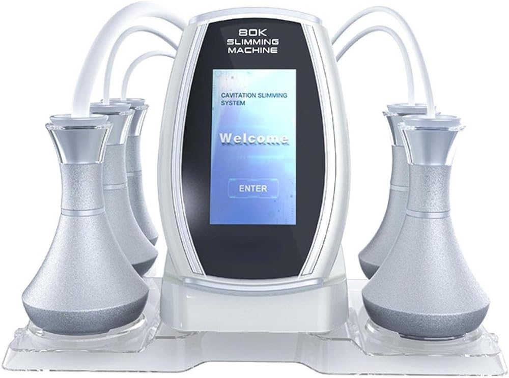 Dispositivo di bellezza per il corpo 80k cavitazione ultrasonica macchina dimagrante Rf 6 in 1 dispositivo di bellezza antirughe massaggio rassodante della pelle (colore: argento 5 in1)