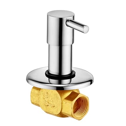 ALTON GRC3750 Brass, Concealed Stop Cock with Adjustable Wall Flange (20 mm, Chrome Finish)