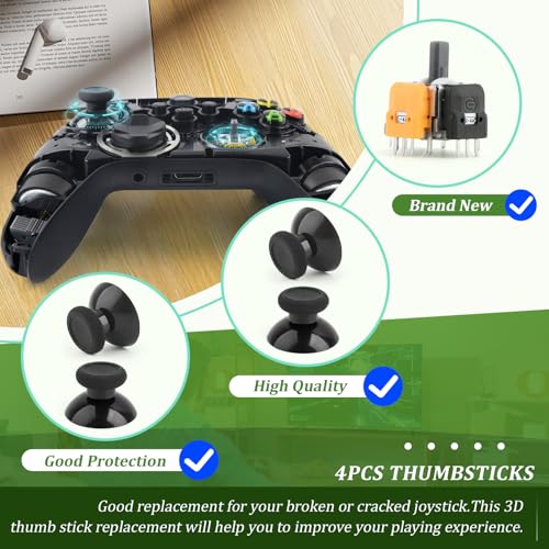 Image of 4Pack Joysticks for Xbox Series S /X Hall Effect Joystick Replacement for Xbox Series S /X 3D Analog Sensor Module Thumb Stick Controller Accessories Parts with Repair Tools