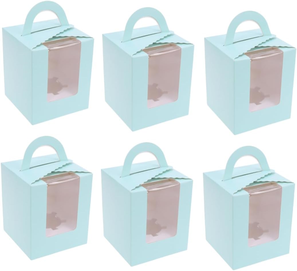 50pcs Food Grade Paper Muffin Box Paper Cups Jumbo Muffin Containers Lid Cupcake Storage Container for Shower Wedding