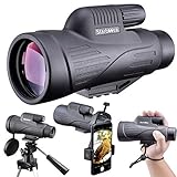 Imágenes de alta definición; el monocular está equipado con prismas BAK-4 y cristal óptico con revestimiento múltiple, que tiene una excelente transmisión de luz y una imagen superior; con visión nocturna de poca luz, puede ayudarte a ver cosas y proporcionar vistas cristalinas durante bajo nivel de luz. (Consejo: No utilizar en un ambiente completamente oscuro).