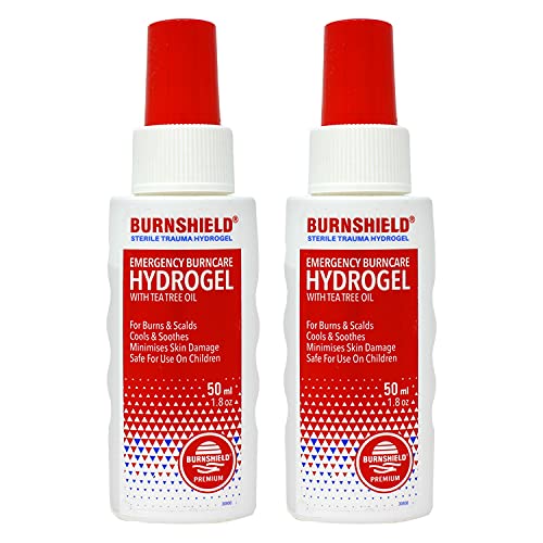Burnshield Sterile Trauma Fire Burn Hydrogel Spray Bottle - 1.8 oz - 2 Pack
