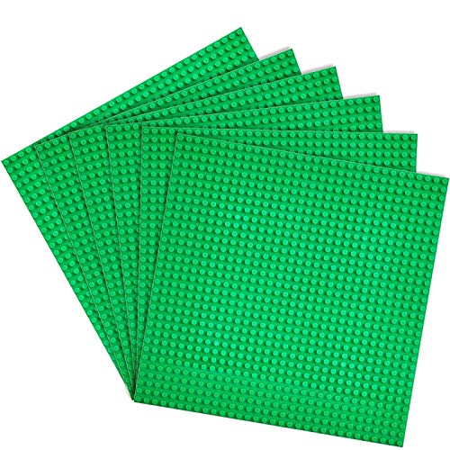 WYSWYG Grundplatten-Set,25*25cm,6 Stück Bausteine Grundplatte, Klassisch Quadrat Einseitig Blau Flache Straße Tafel…