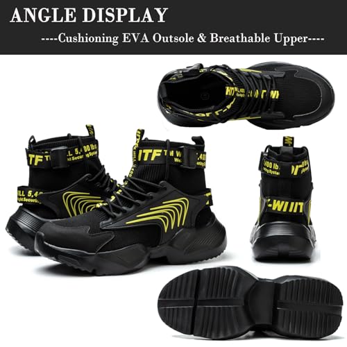 Image of Nutropa Steel Toe Shoes for Men Women Work Safety Footwear Lightweight Breathable Comfortable Industrial Construction Sneakers