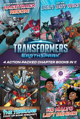 Book cover for Transformers EarthSpark: 4 Action-Packed Chapter Books in 1!