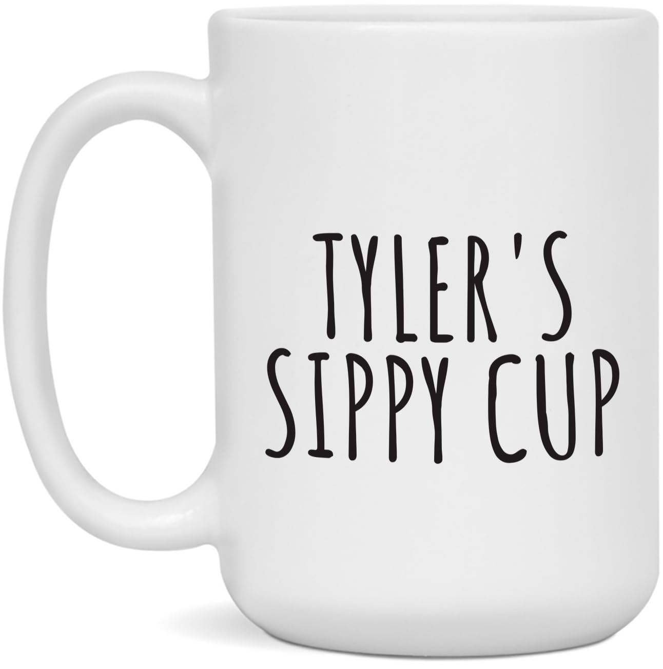 Tyler Coffee Mug - Tyler Gift - Tyler's Sippy Cup - White - 15oz
