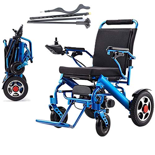 Preisvergleich Produktbild Elektrorollstuhl, Faltbaleicht Tragbare Ltere Behnderte Hilfe Auto, Ultraleichter Modisch 360 ° Joystick Lithiumbatterie Elektro Mobilittshilfe, Anfügen Falten Alter Mann Krücke