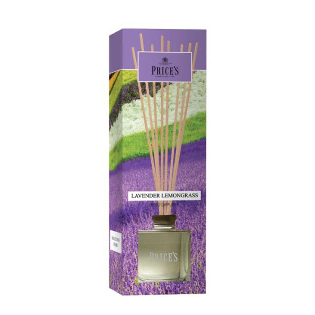 Price's Women's Multicolor - Lavender & Lemongrass Reed Diffuser - 100Ml - Sweet, Soothing, Quality Fragrance - Long Lasting Scent
