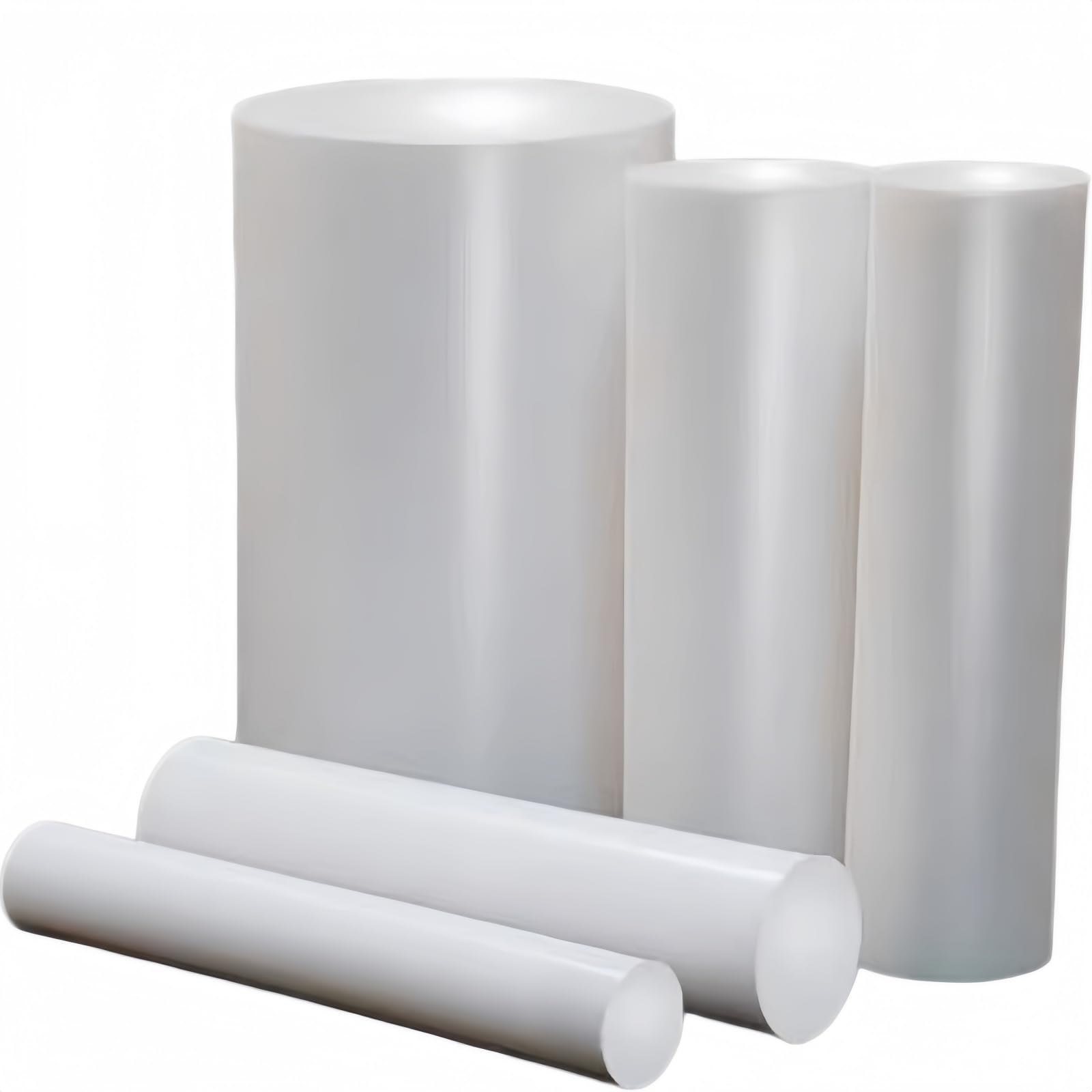 Joint d'étanchéité industriel en tige PTFE blanche 50mm brute pour usinage de haute tolérance