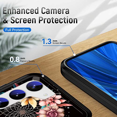 JHYYTUJTYP for Galaxy S23 Plus Case,[Military Grade Drop Tested] Heavy-Duty Tough Rugged Shockproof Protective Case for Samsung Galaxy S23 Plus 6.6" 2023,Dream Catcher Flower - image 6