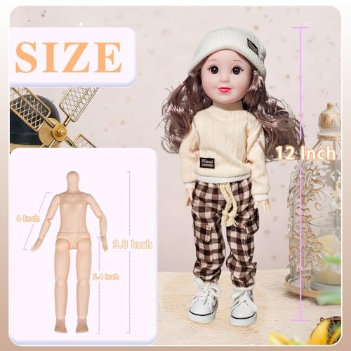 Muñeca BJD fashion articulada 12 pulgadas miniatura 2