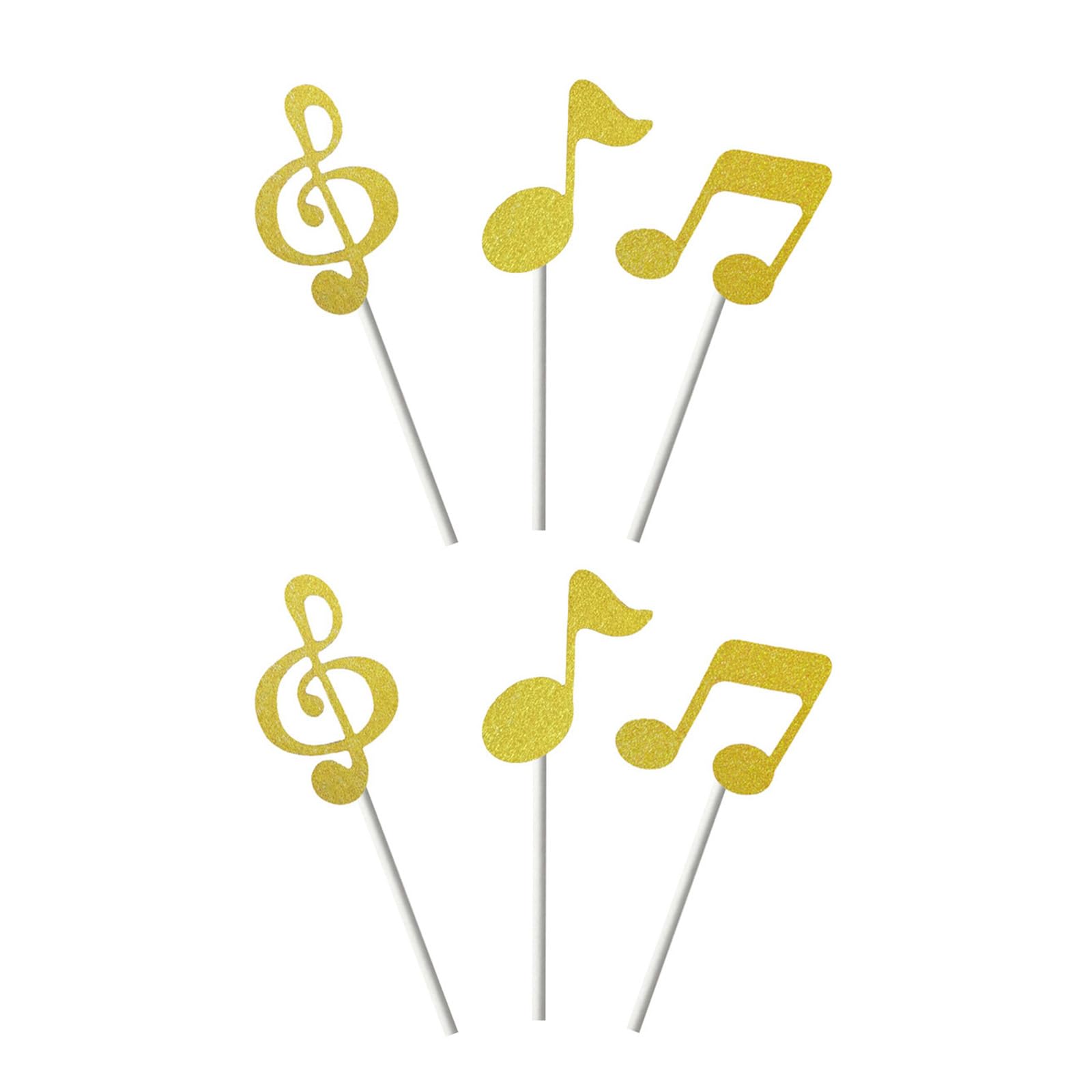 yanwuwa Single Unit Musical Note Cake Insert Decorations Recyclable Music Symbol Shape Cupcake Accessory Party Supplies Music Note Cake Toppers