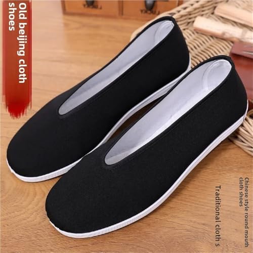 Beijing Cloth Shoes for Men Lightweight Anti-Slip Soft Bottom Breathable Slip-On Casual Shoes2