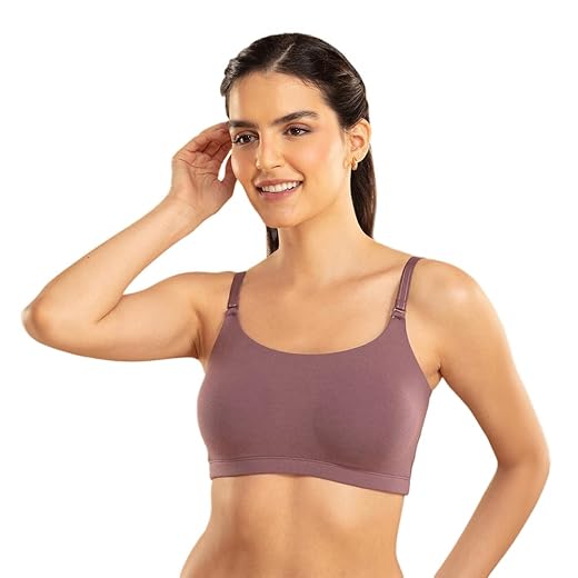 Nykd (NYB165) Cotton Non Padded & Non Wired Full Coverage Slip On T-Shirt Bra for Women | Easy Breezy Soft Fabric with Hidden Shaper Sling for No Side Bulge & Detachable Strap
