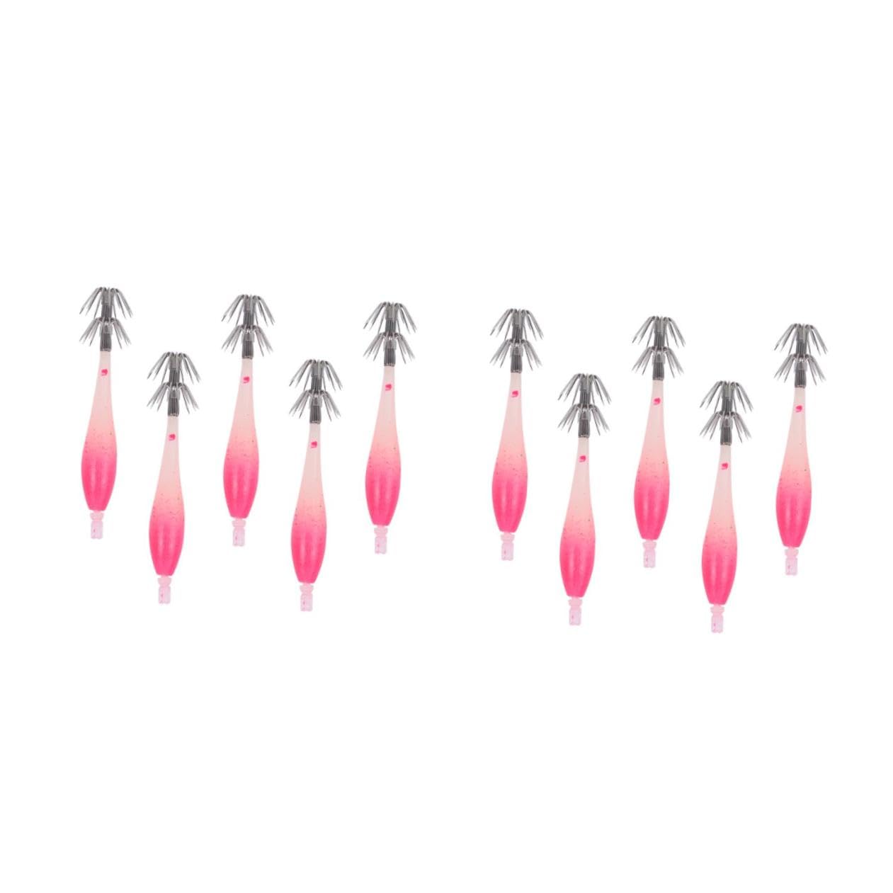 Toyvian Crochet Lumineux Crochet De Brochette De Calmar Leurres De Pêche Artificiel Poissons Leurres Crochets Filtre Réservoir Filets Attaquer Rose Gel De Silice