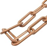 Christoph Palme 2,30m Regenablaufkette 10mm Kunststoff Regenkette Kupferfarben Ablaufkette Tropfkette Wasserkette
