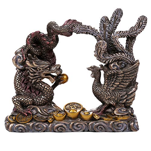 Dragon et Phénix Feng Shui statuette de bonheur marital et harmonie du couple