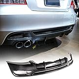 MCARCAR KIT Carbon Fiber Rear Bumper Diffuser Fits for BMW 1 Series E82 E88 M Sport 2Door 2008-2013 120i 125i 128i 130i 135i M-Tech CF Lower Bumper Lip Spoiler(Single Outlet with Dual Exhaust)