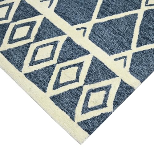 Tapete Amer Rugs Vista Raton 100% Lana 5x8 Azul Marino miniatura 6