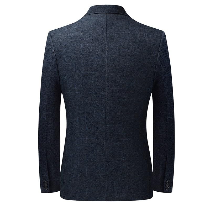 Mens Dark Blue Two Button Sport Coats and Blazers Real Pockets Slim Fit Business Casual Men Suit Suit Jacket2