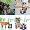 Kastty-Cat-Water-Fountain-Super-Quiet-Water-Fountain-for-Cats-Inside-Pet-Water-Fountain-for-Kitty-Cat-Waterer-Dog-Bowl-Dispenser-22L74ozwith-Super-Long-Life-Span-Pump-BlackColorful-LED-Light Dog Bowl Dispenser with Long Life Span Pump