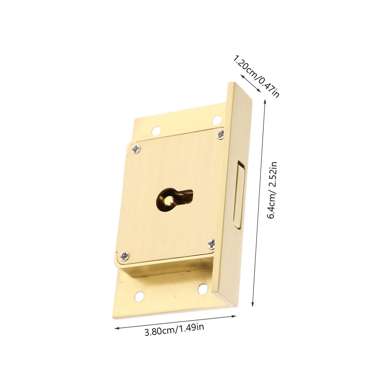 Homoyoyo Lot de 2 sets de Serrures de Tiroir en Laiton Mat Brossé Vintage Serrure à Clé pour Meuble pour Porte D’Armoire et Boîte à Bijoux pour Mobilier Rétro