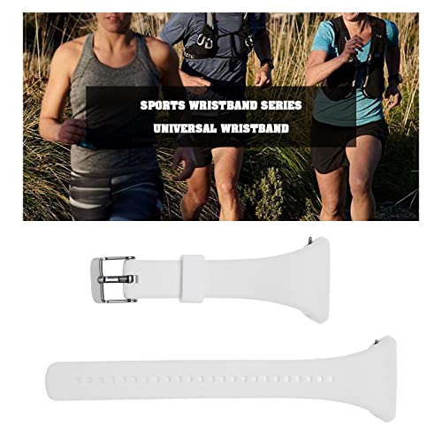 EMSea Silicone Watch Strap Compatible with Polar FT4 FT7 Fitness Tracker Adjustable Watch Band Smartwatch Quick Release Wristband for 160~230mm Wrist Size White - Image 3