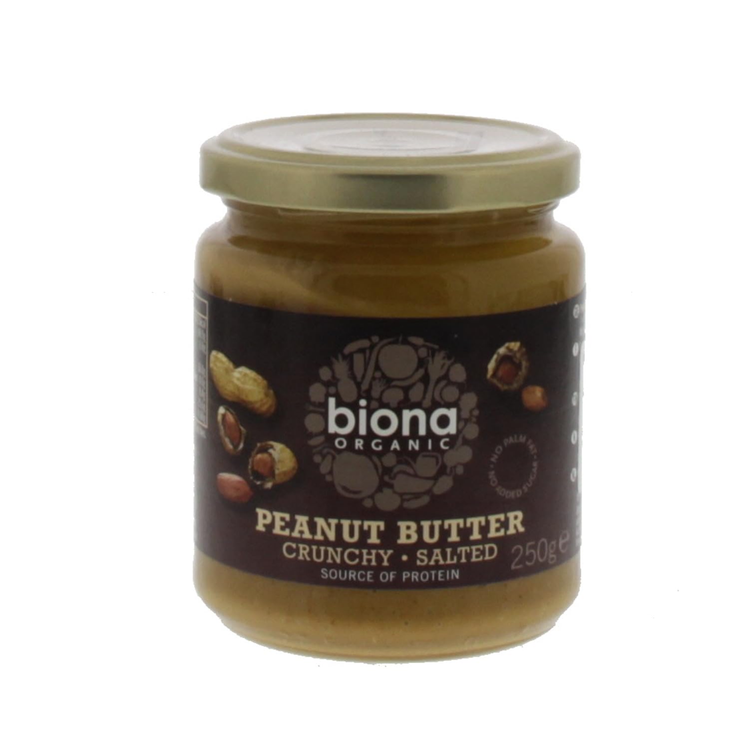 Biona Organic Peanut Butter Crunchy Salted 250g