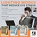 Lustrat LED Desk Lamp - Minimalistic Office Desk Lamp - Rechargeable Lamp with Bed, Study, and Work Desk Light Modes - Portable Table Desk Lamp for Back to School and Work from Home Set-up - Silver