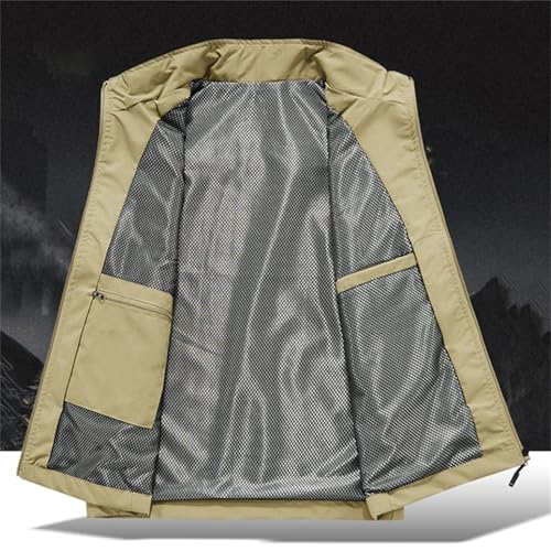 Men Outdoor Casual Breathable Sleeveless Vest Men Solid Fishing Photography Waistcoat3