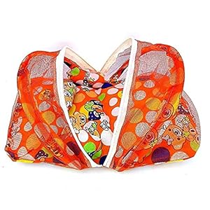 FIRMUS Laddo Gopal Net Bed/Night Bistar with Mosquito Net for Kanha Ji Medium Krishna Ji (Size 0 to 6) Random Color…