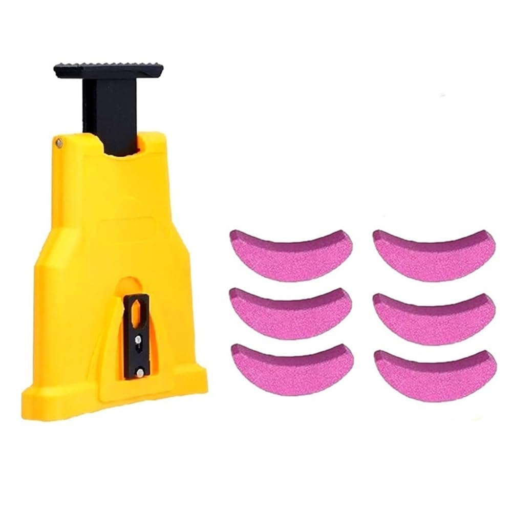 Portable Universal Chainsaw Sharpener Kit - Chain Saw Sharpener Tool with 5 Sharpening Stones