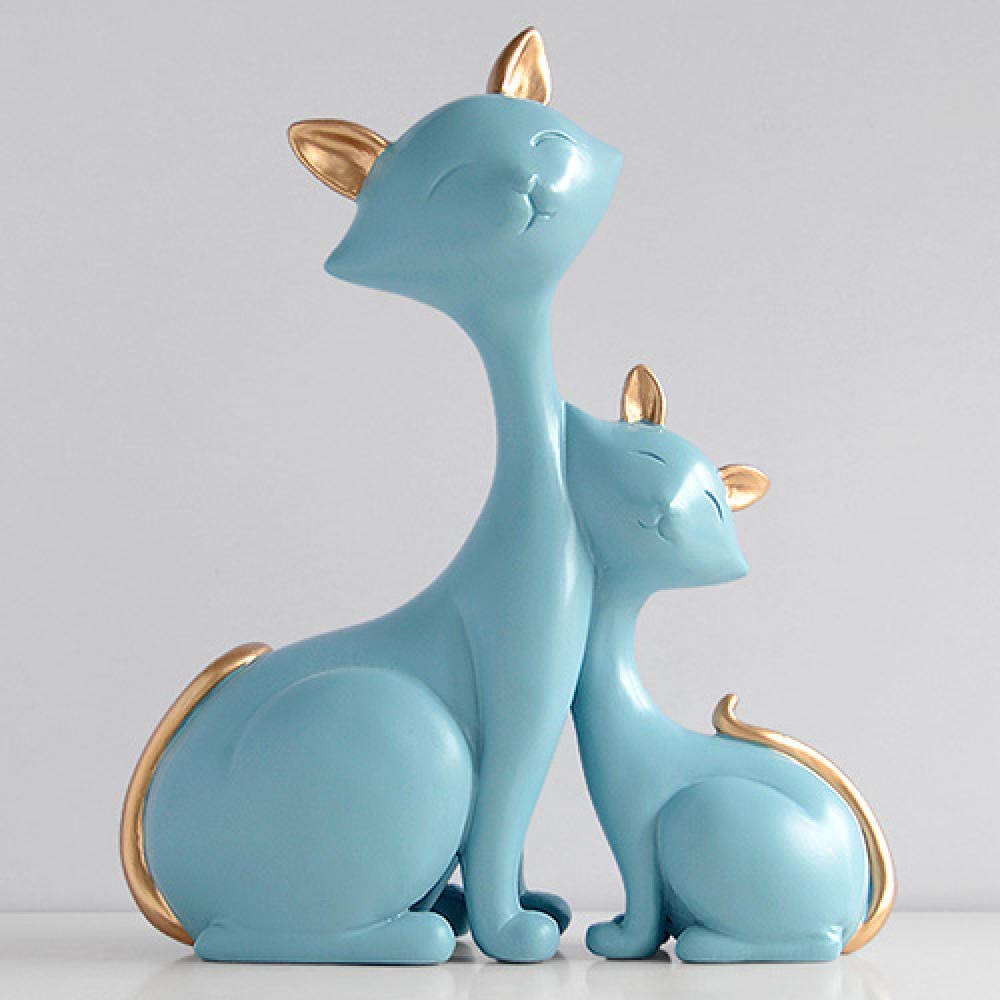 Statua astratta moderna Artigianato Figurine Ornamento Scultura per Scaffale Bar Home Desk Decor, Statue E Figurine Statua Ornamento Resina Statua Gatto Statua Modello in miniatura Decorazione Animale