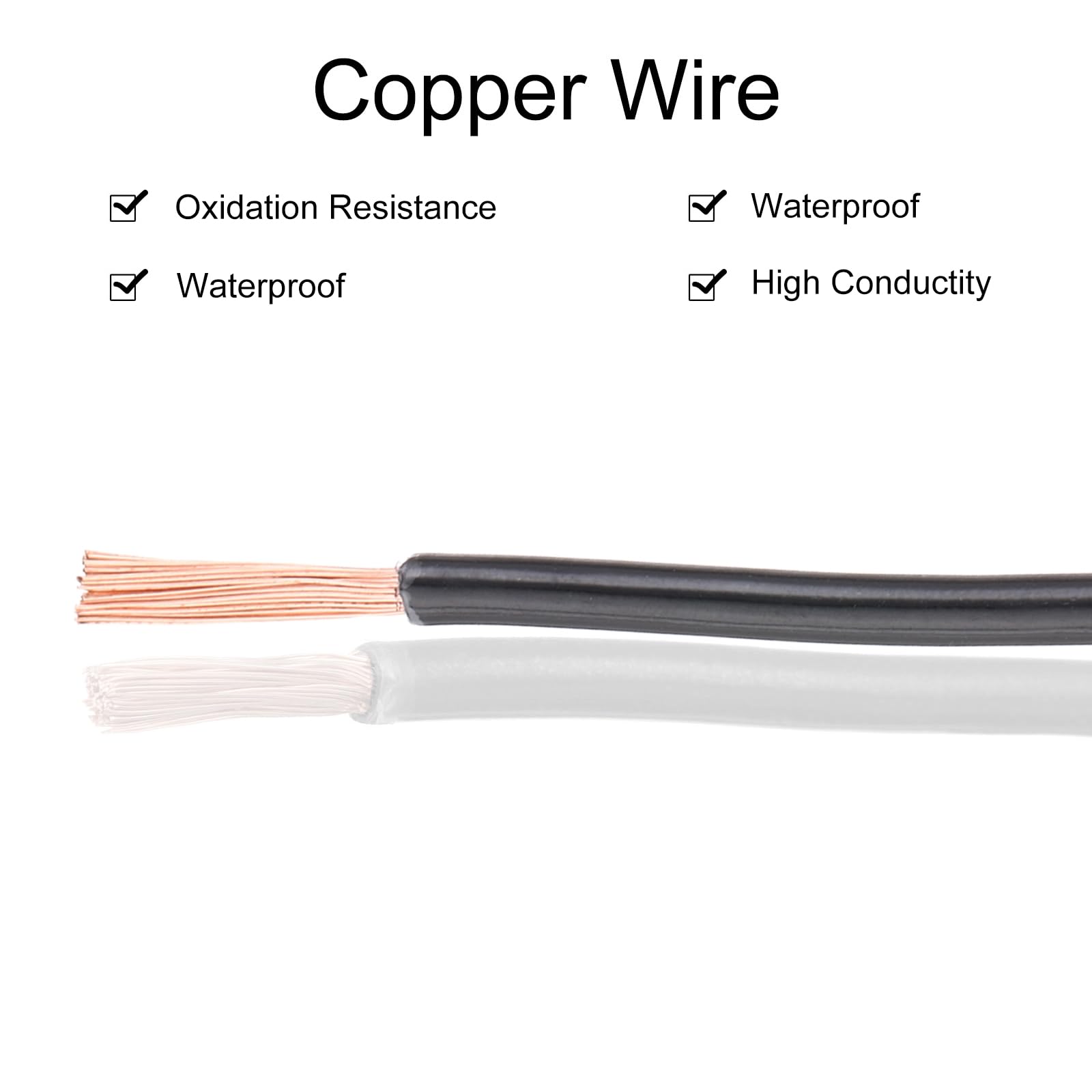 QUARKZMAN Kabel elektryczny z izolacją miedzianą 12 AWG 200 stóp kabel przyłączeniowy THHN kabel do dzwonka przemysłowego okablowanie do przyczepy 600 V aukcja UL czarny