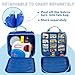 Detachable Bag Compatible with Little Tikes Story Dream Machine Books Starter Set，Kids Toys Storage Case for Little Tikes Storybook, Audio Play, Character ,with Handle and Shoulder Strap (deepblue)