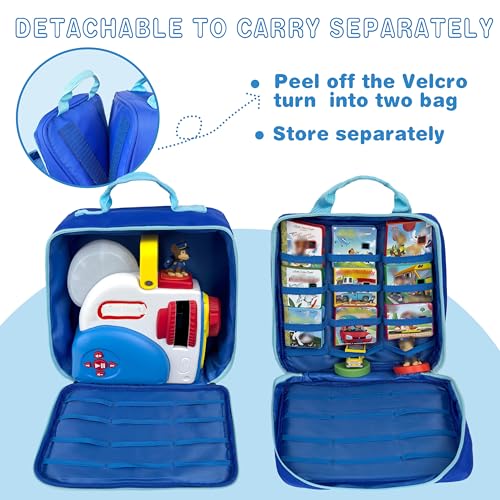 Carrying Case Compatible with Little Tikes Story Dream Machine Books Starter Set，Kids Toys Storage Case for Little Tikes Storybook, Audio Play, Character ,with Handle and Shoulder Strap (deepblue) by amiumuca - Image 3