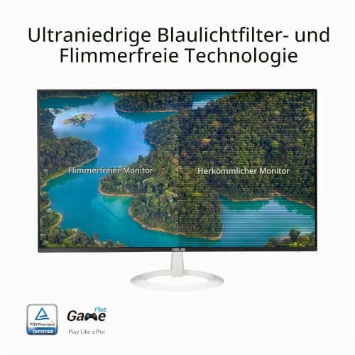 ASUS Eye Care VZ27EHF-W 27 Zoll Full HD IPS 100Hz Monitor, Weiß – Ansicht 4