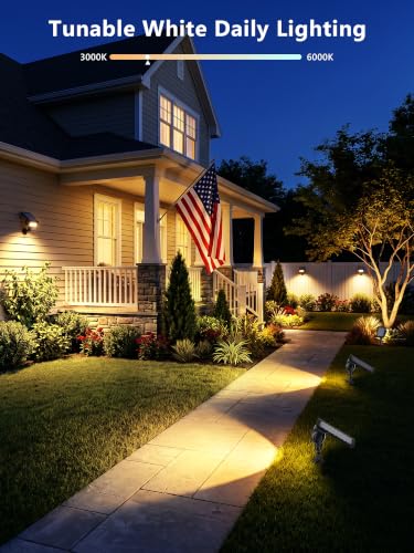 Image of Brizled Smart Solar Spot Lights, 2 Pack Color Changing Outdoor Spotlights