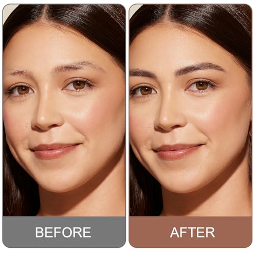 Liameph All-in-One Eyebrow Kit - 6-Color Stamp and Powder Set With Stencils, Brushes, Pencil, Tweezer and Knife - Waterproof - Image 5