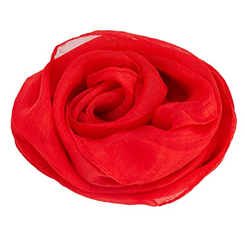 50\'s Costume Accessories Set Chiffon Scarf Cat Eye Glasses Bandana Tie Headband and Earrings (OneSize, Red) - Thumbnail 5