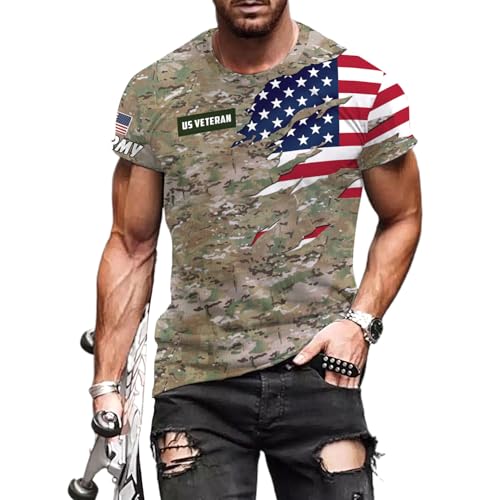 Veteran Army T-Shirt US Military Pride American Flag Vintage Jersey, Army Shirts for Men Memorial Day Idea