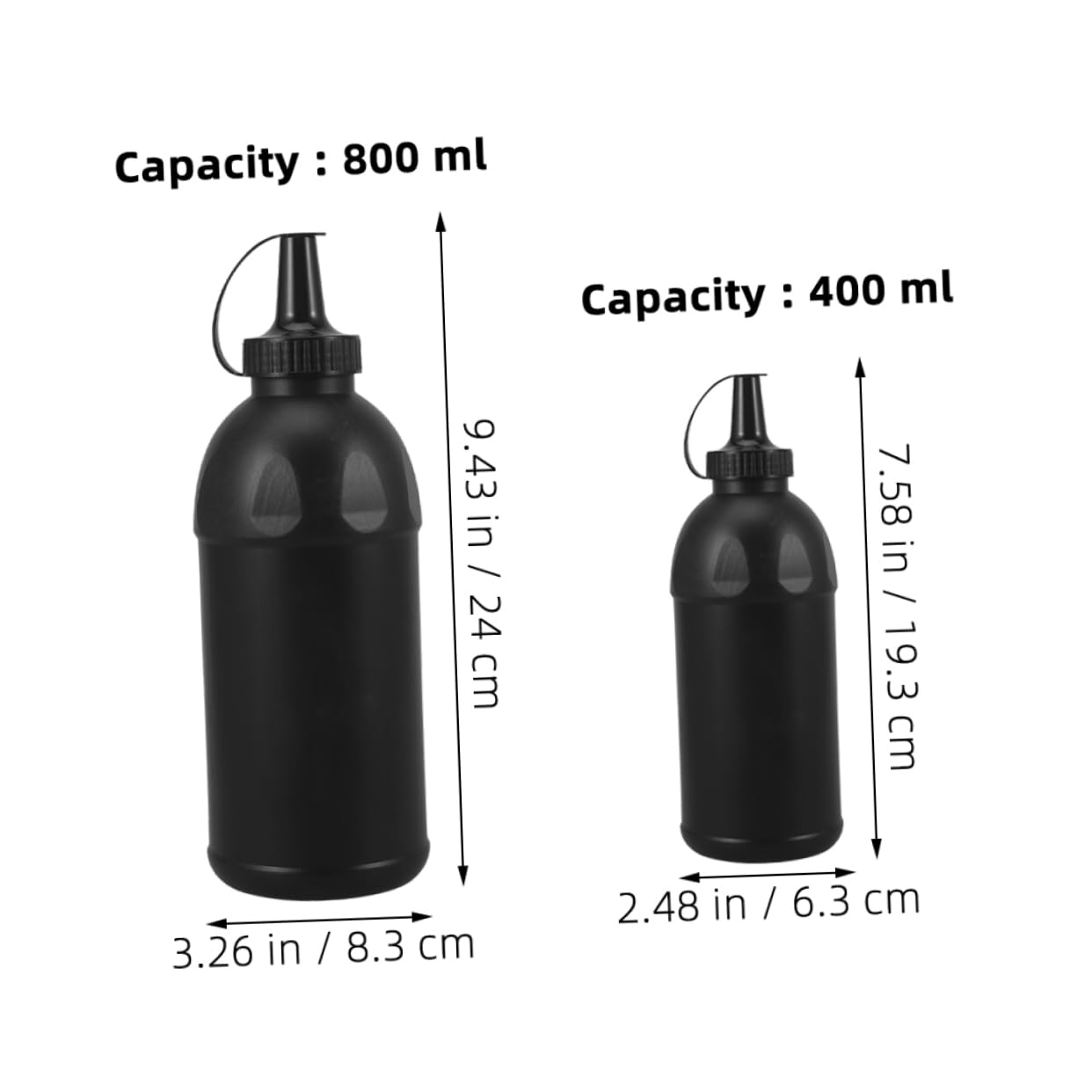 HEMOTON 2pcs Mini Round Ball Bottles (400ml 800ml) Reusable Plastic Storage Containers for Travel Toy Accessories